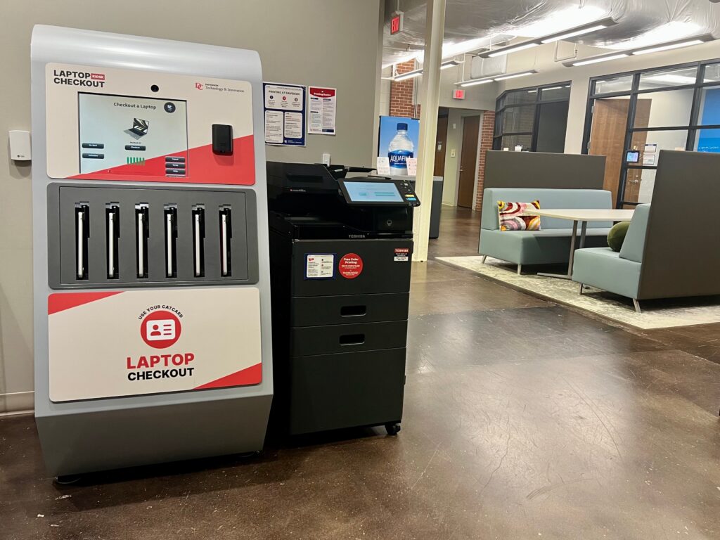 Student Space page – laptops and printer