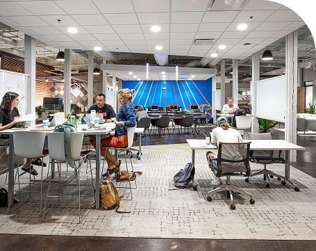 The open collaboration space of the Van Deman Innovation Lab